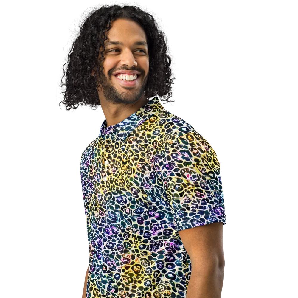 Midnight Mineral on Men's Slim Fit Polo Shirt — Left Front