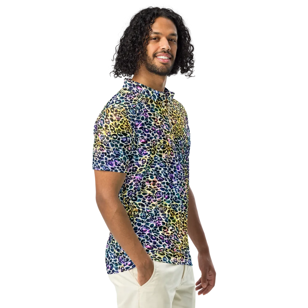 Midnight Mineral on Men's Slim Fit Polo Shirt — Right Front