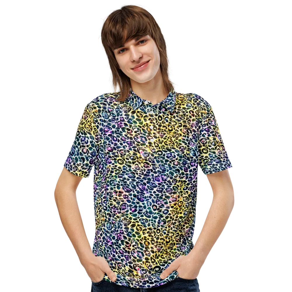 Midnight Mineral on Men's Slim Fit Polo Shirt — Front