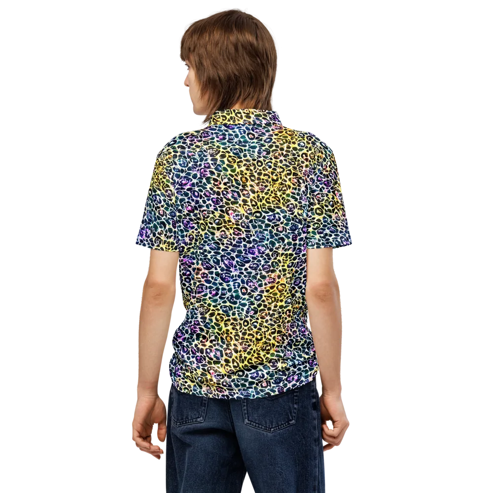 Midnight Mineral on Men's Slim Fit Polo Shirt — Back