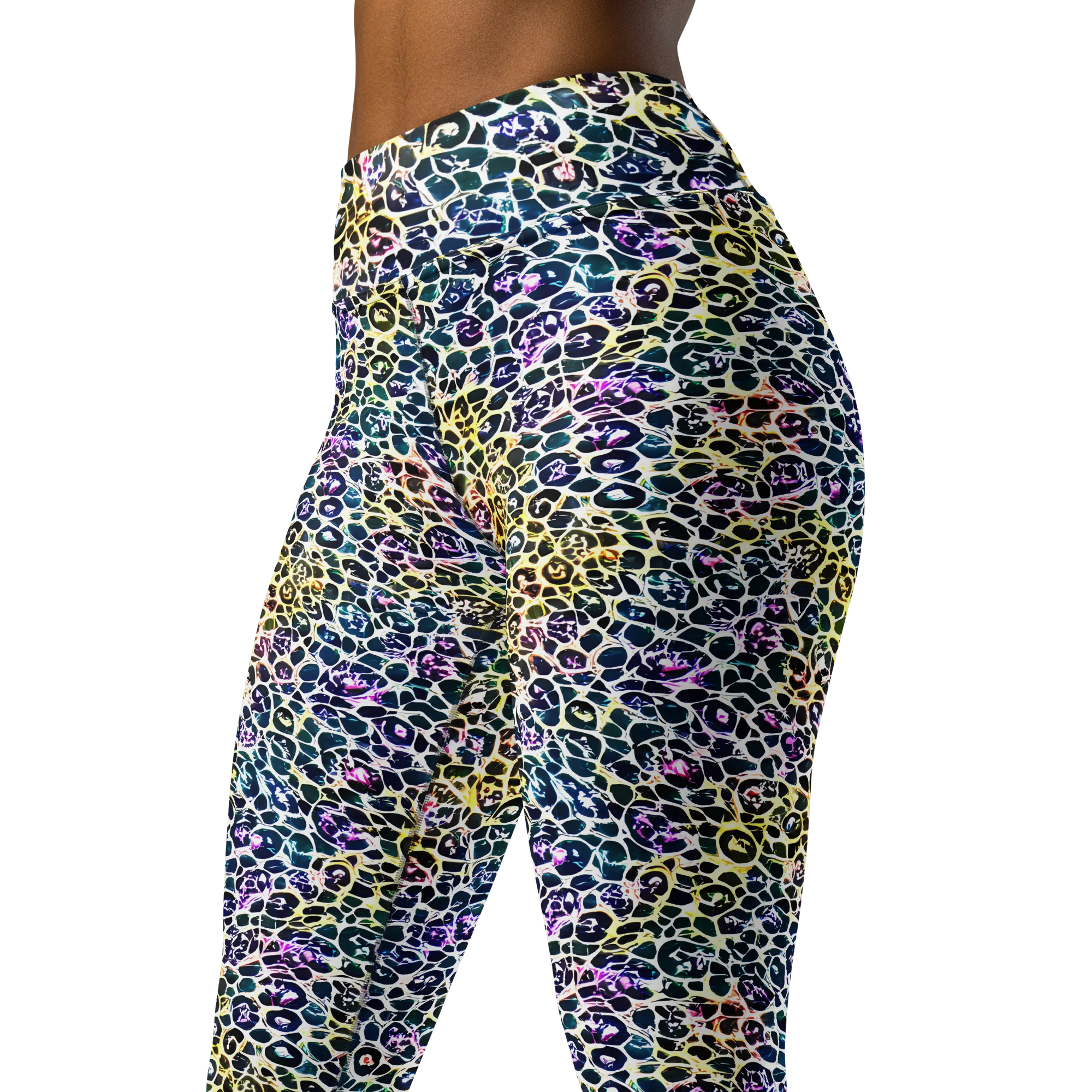 Midnight Mineral on Yoga Leggings — Left Front