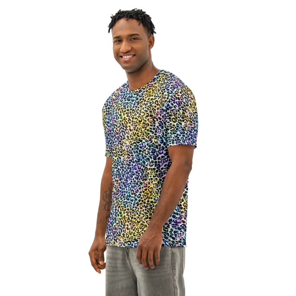 Midnight Mineral on Men's Cotton Crew Neck T-Shirt — Left Front