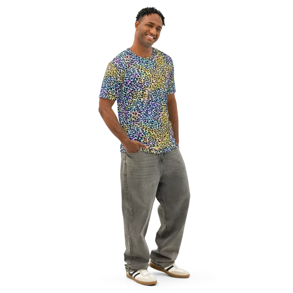 Midnight Mineral on Men's Cotton Crew Neck T-Shirt — Right Front