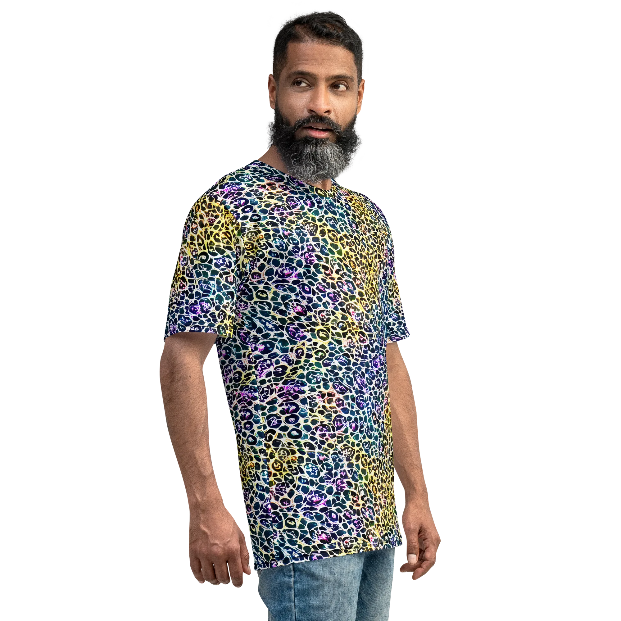 Midnight Mineral on Men's Crew Neck T-Shirt — Right