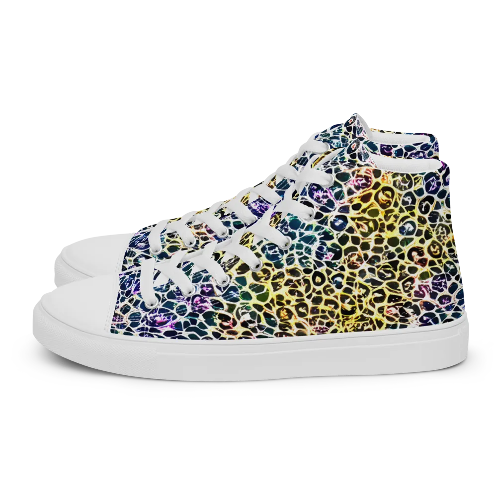 Midnight Mineral on Men's High Top Canvas Shoes — Left