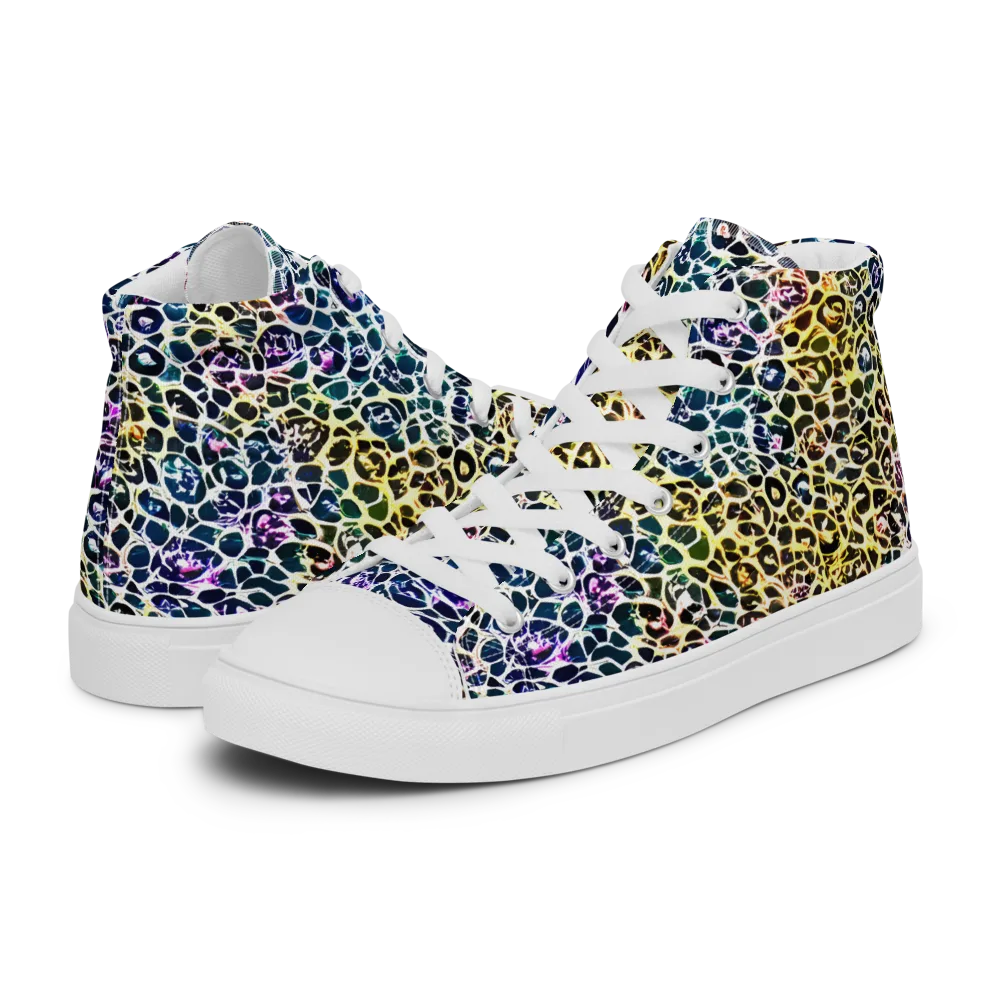 Midnight Mineral on Men's High Top Canvas Shoes — Left