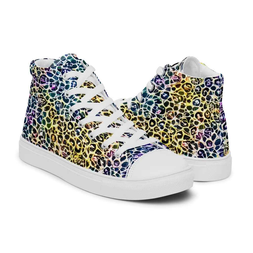 Midnight Mineral on Men's High Top Canvas Shoes — Right