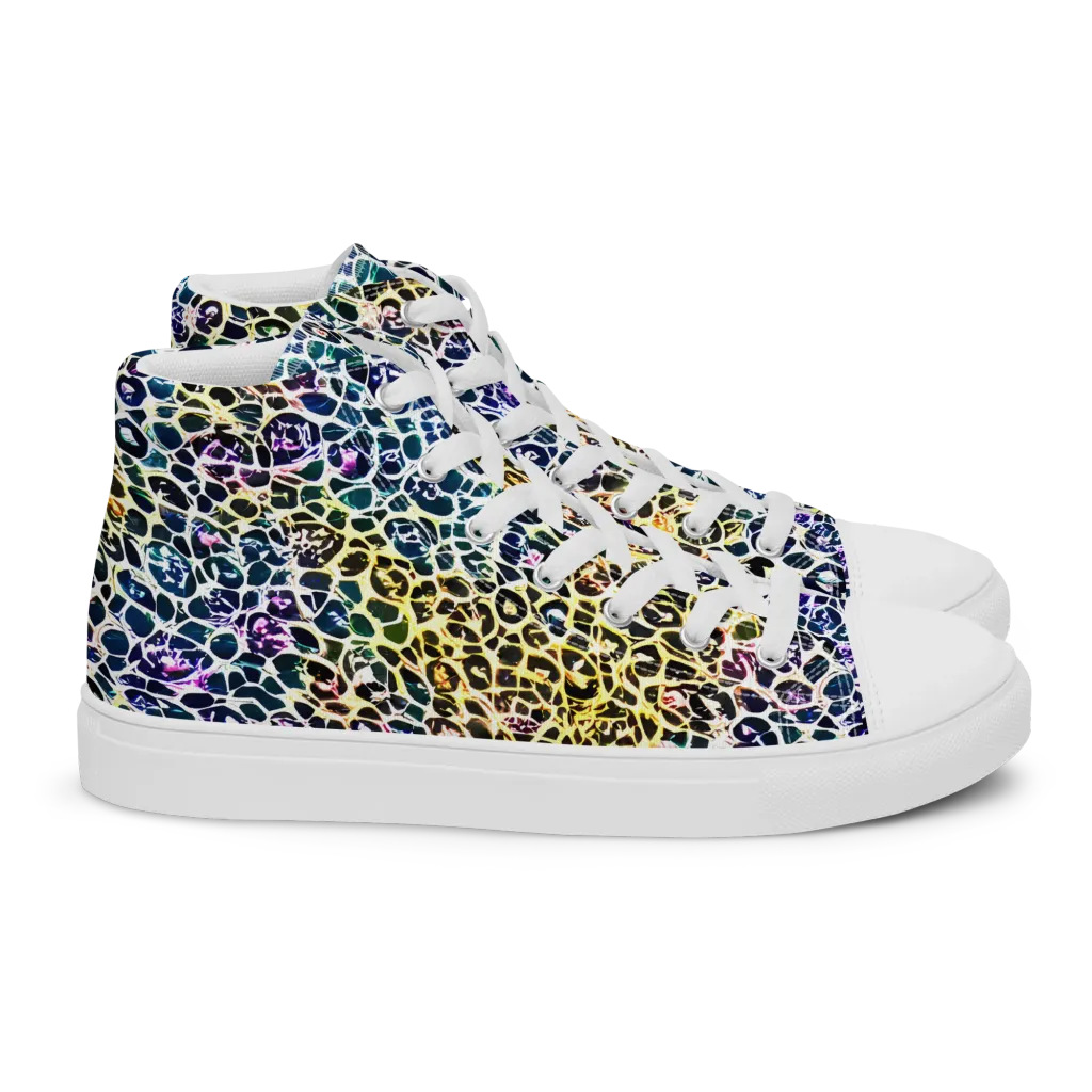Midnight Mineral on Women's High Top Canvas Shoes — Right