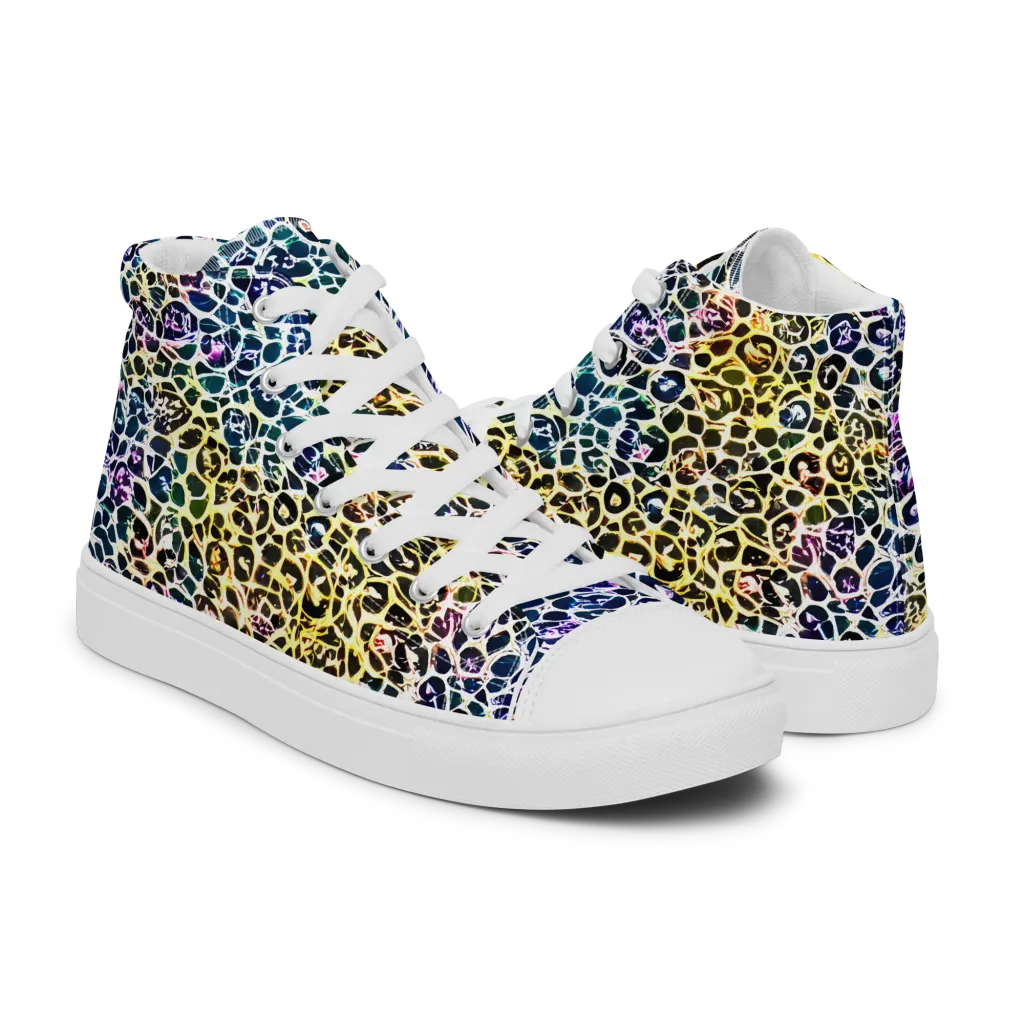 Midnight Mineral on Women's High Top Canvas Shoes — Right