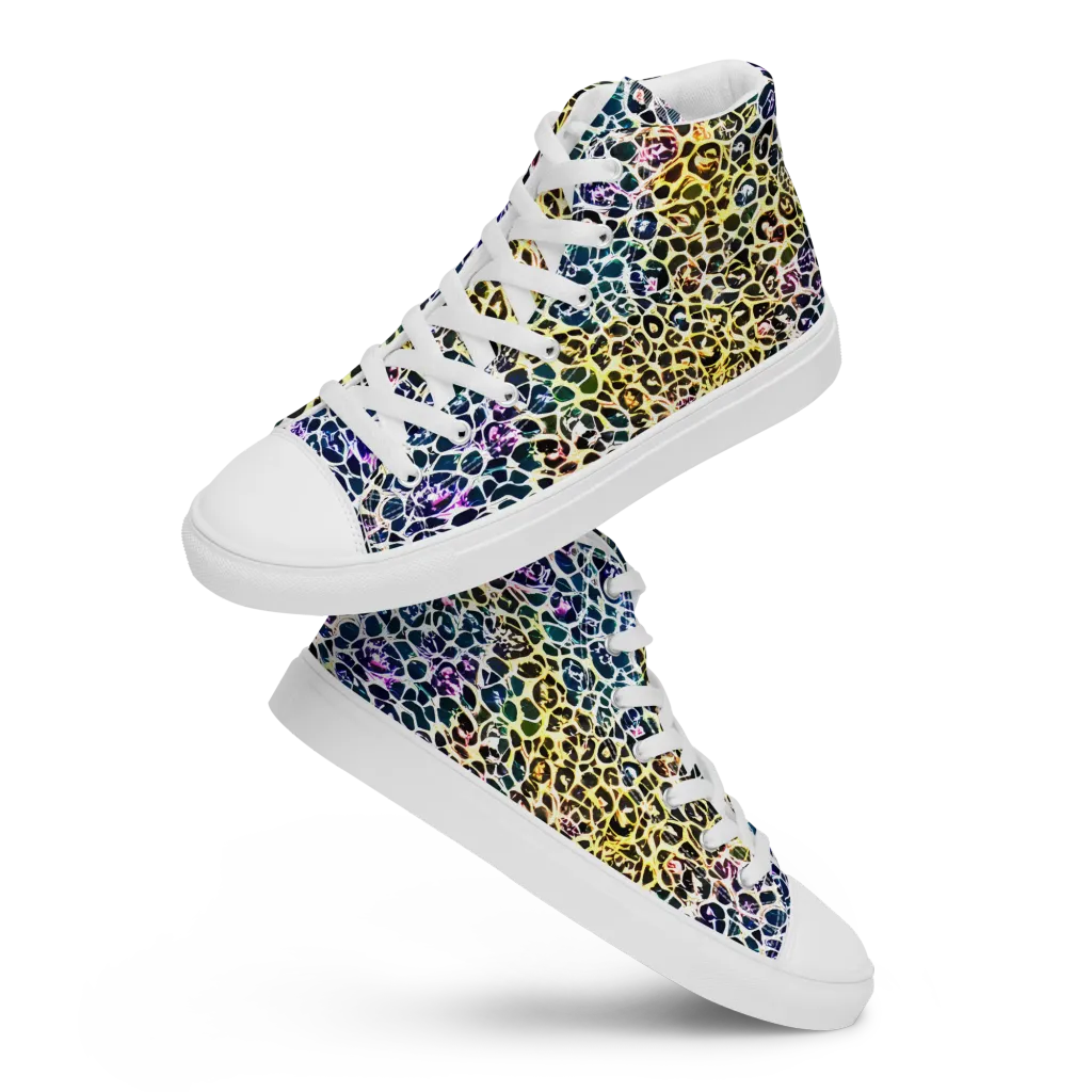 Midnight Mineral on Women's High Top Canvas Shoes — Front