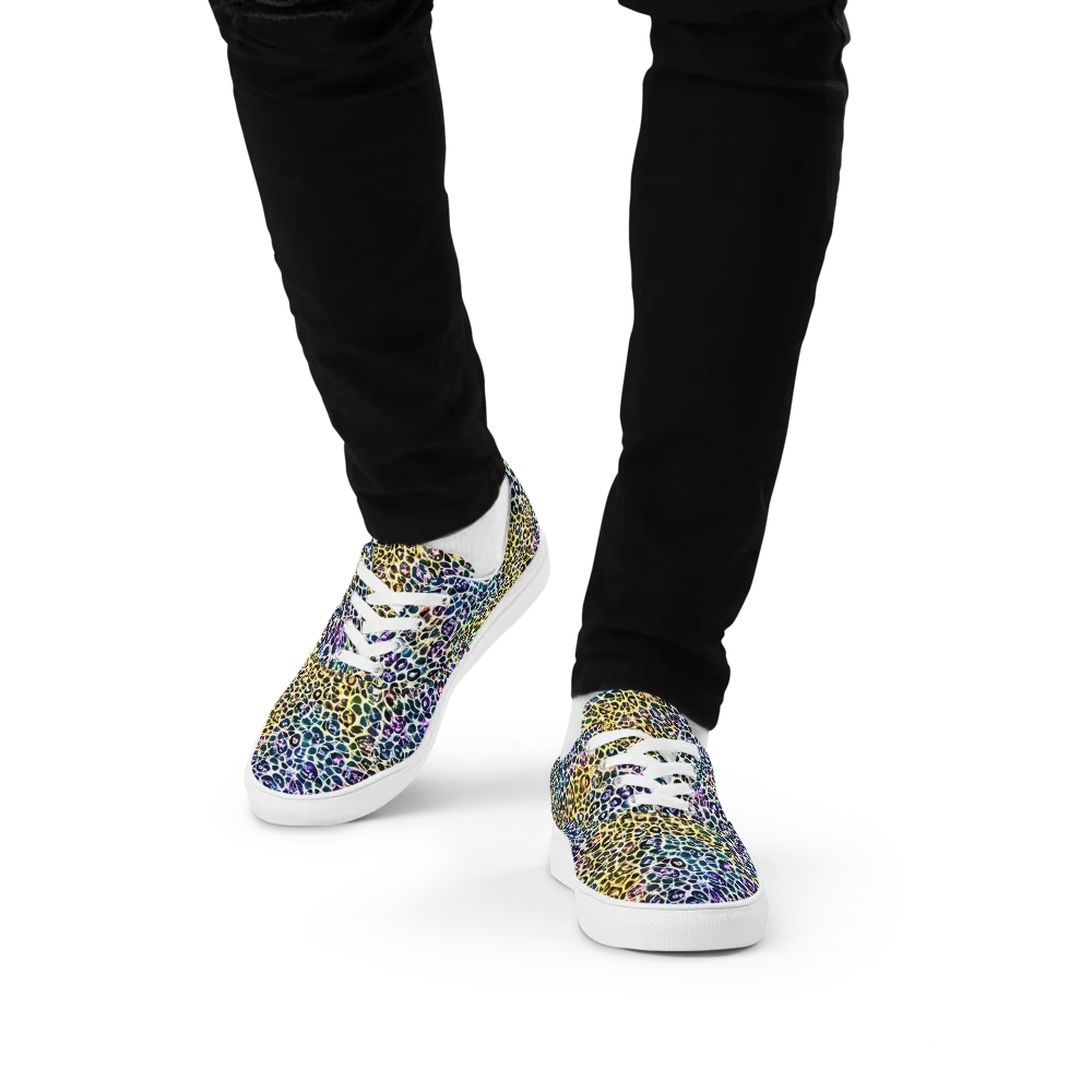 Midnight Mineral on Men's Lace-Up Canvas Shoes — Front