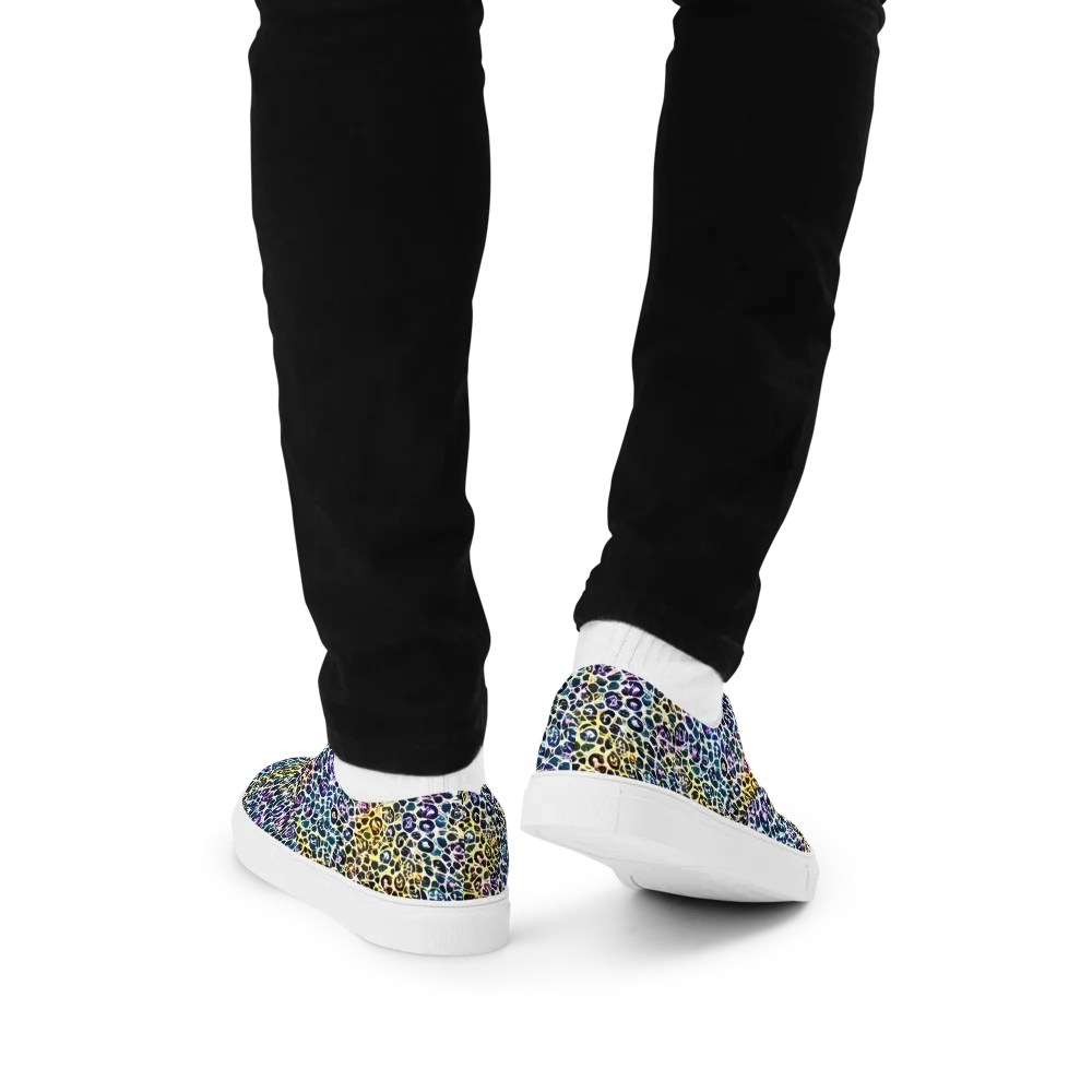 Midnight Mineral on Men's Lace-Up Canvas Shoes — Back
