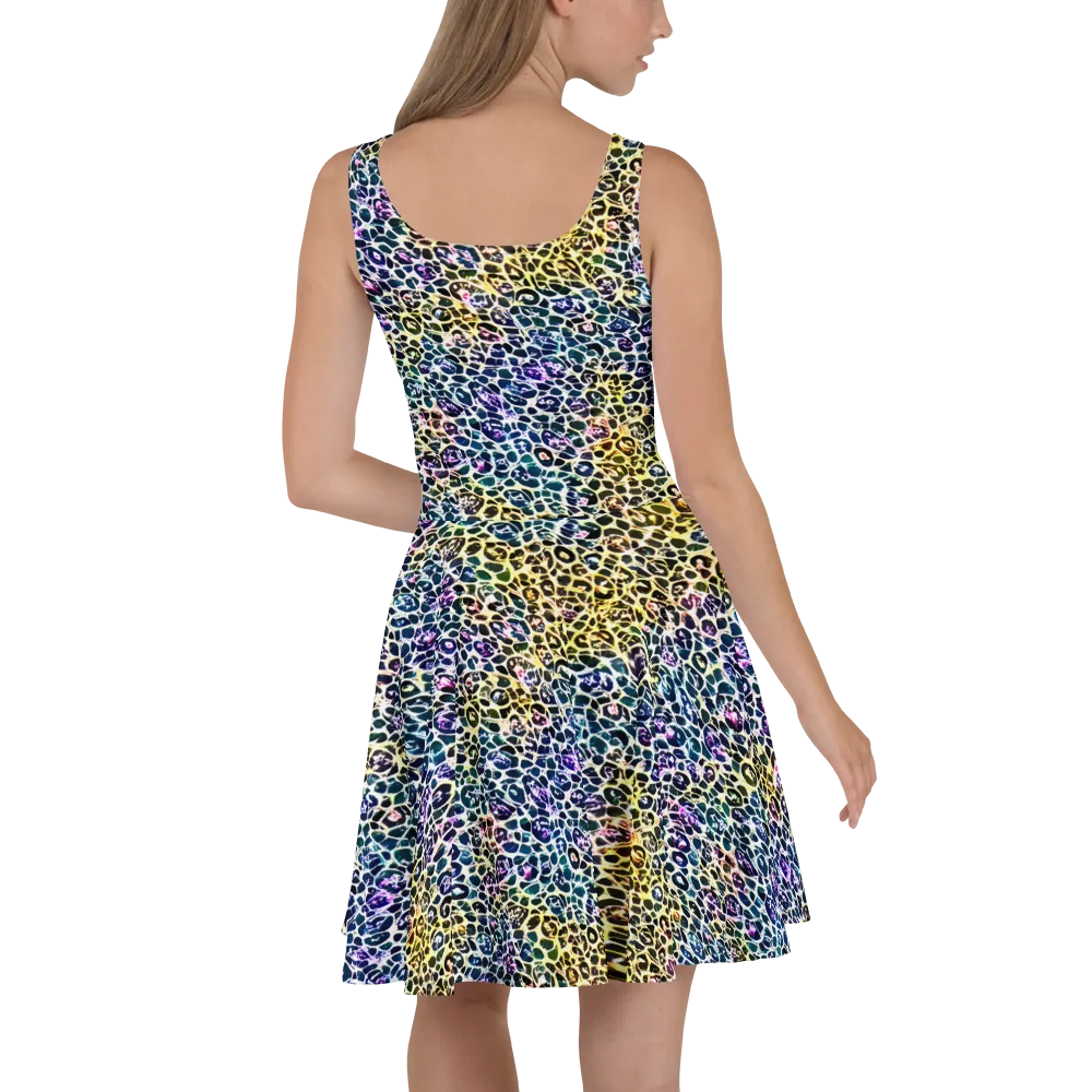 Midnight Mineral on Skater Dress — Back