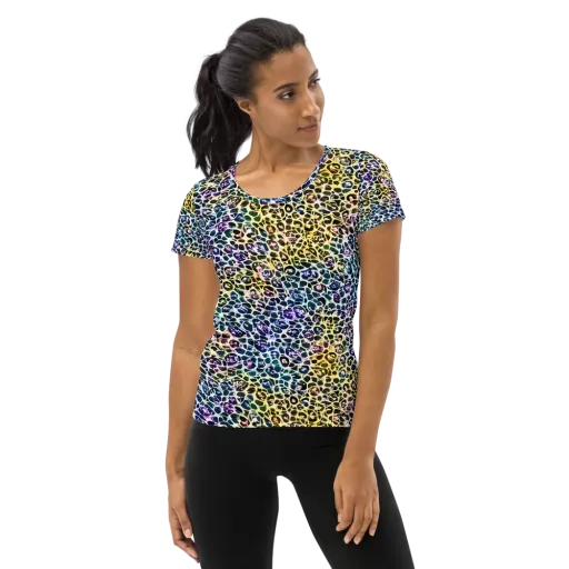 Midnight Mineral on a Women's Athletic T-Shirt