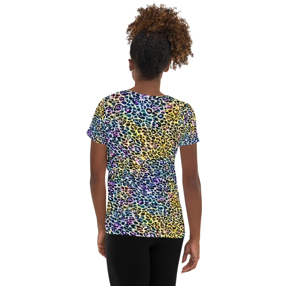 Midnight Mineral on Women's Athletic T-Shirt — Back