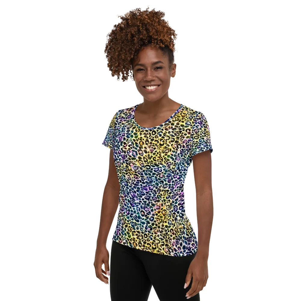 Midnight Mineral on Women's Athletic T-Shirt — Left