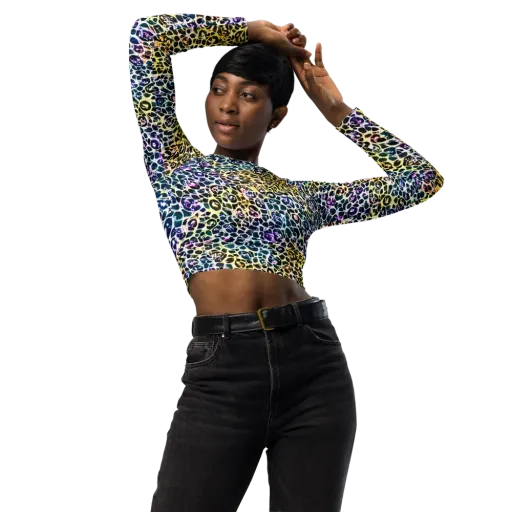 Midnight Mineral on a Long Sleeve Crop Top
