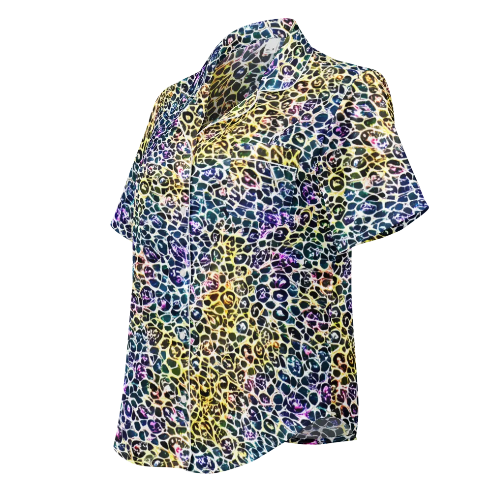 Midnight Mineral on Women's Short Sleeve Pajama Top — Left Front