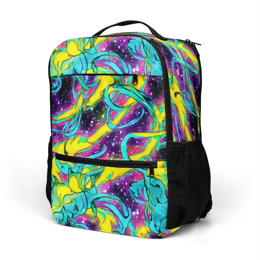 Galaxy Bloom on Utility Backpack — Left Front
