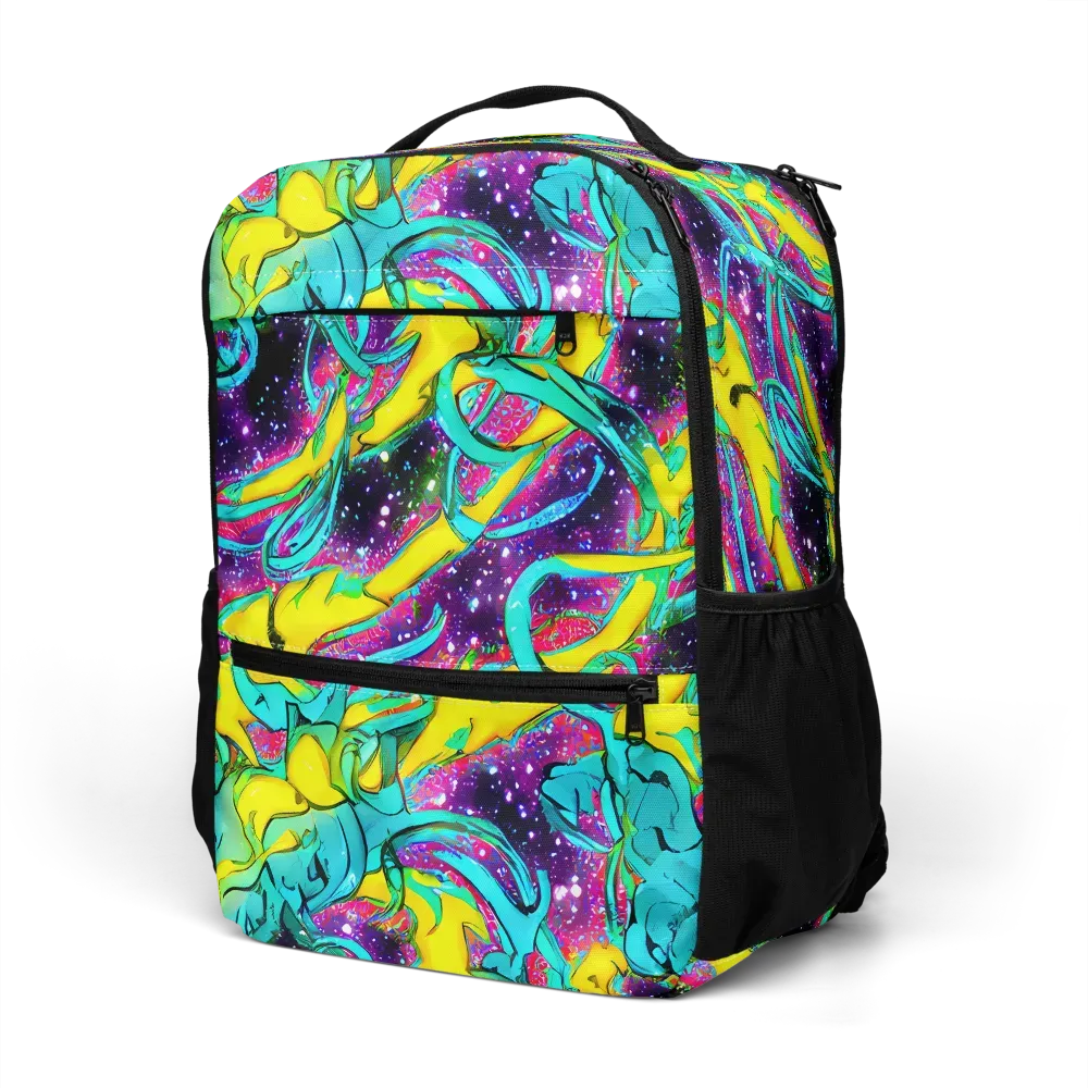 Galaxy Bloom on Utility Backpack — Left Front