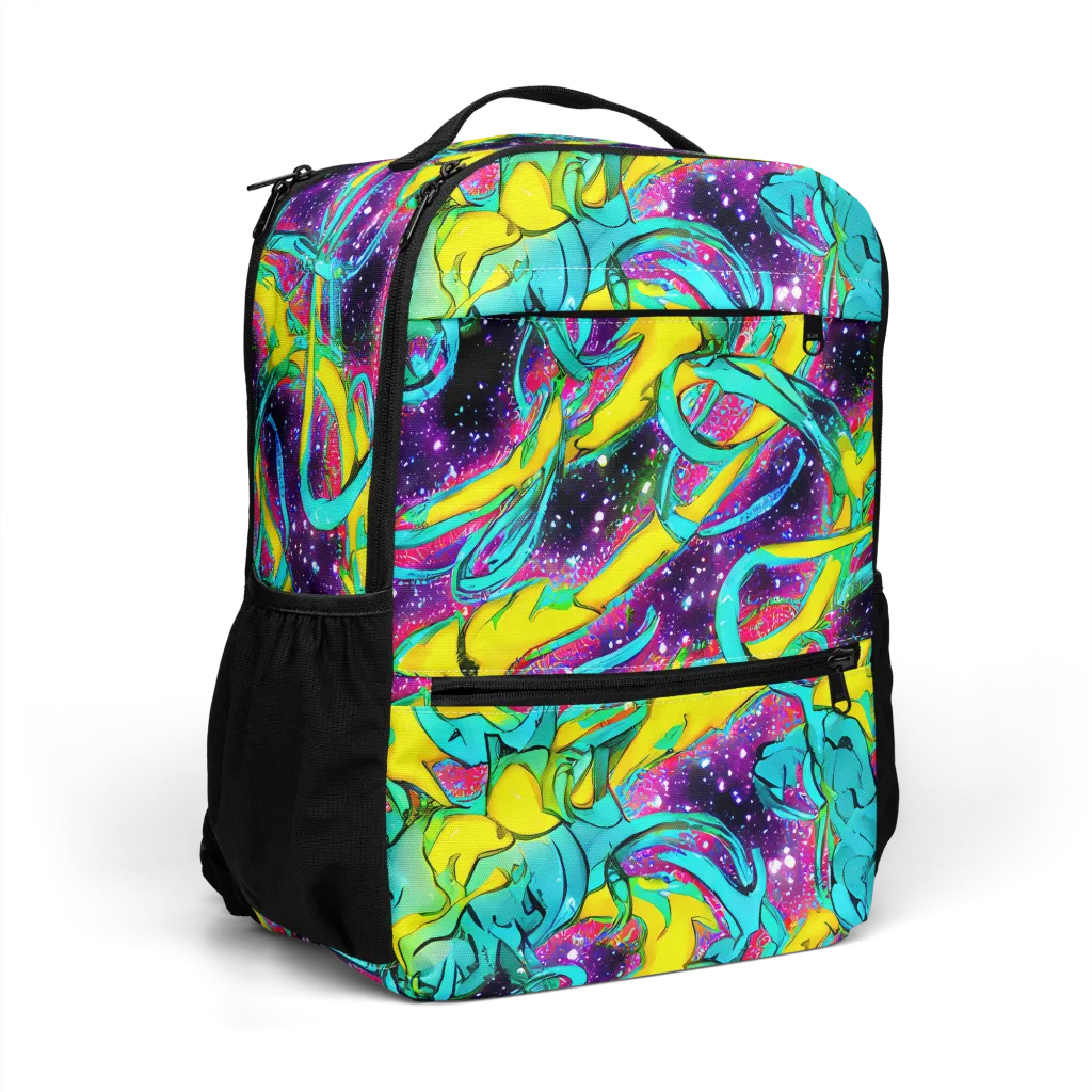 Galaxy Bloom on Utility Backpack — Right Front