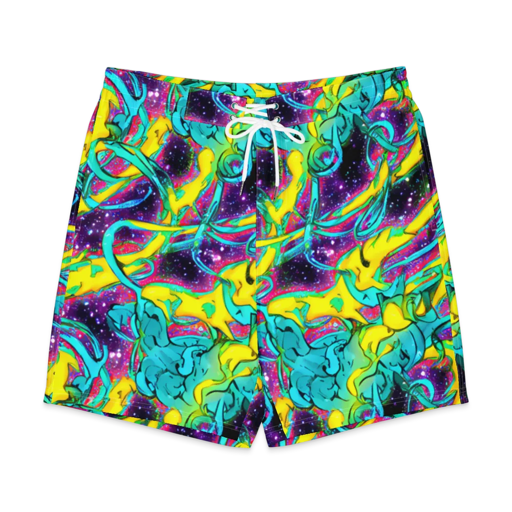 Galaxy Bloom on Men's Board Shorts — Front