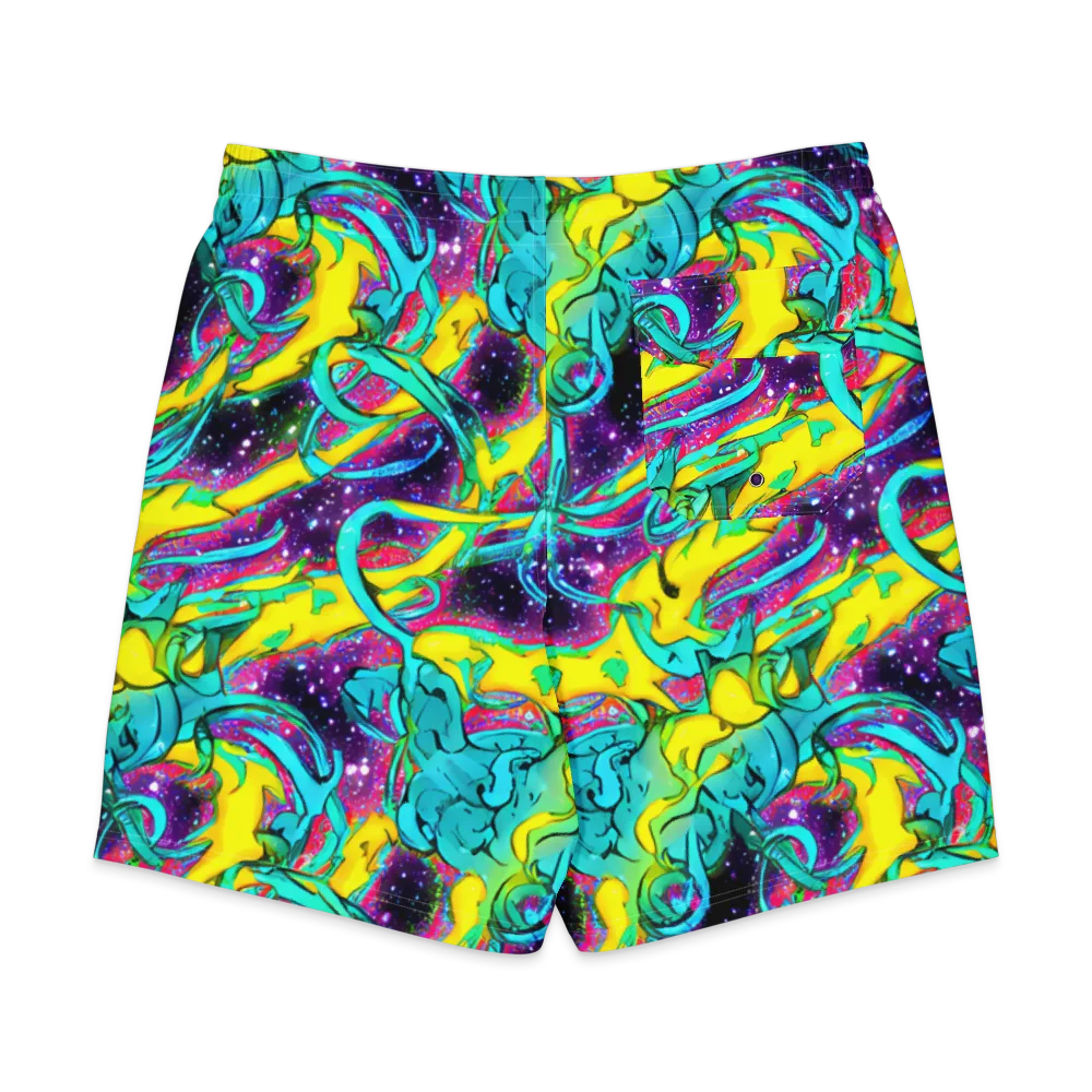 Galaxy Bloom on Men's Board Shorts — Back