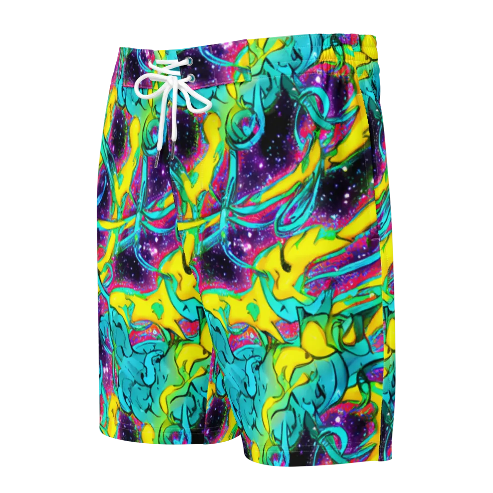 Galaxy Bloom on Men's Board Shorts — Front