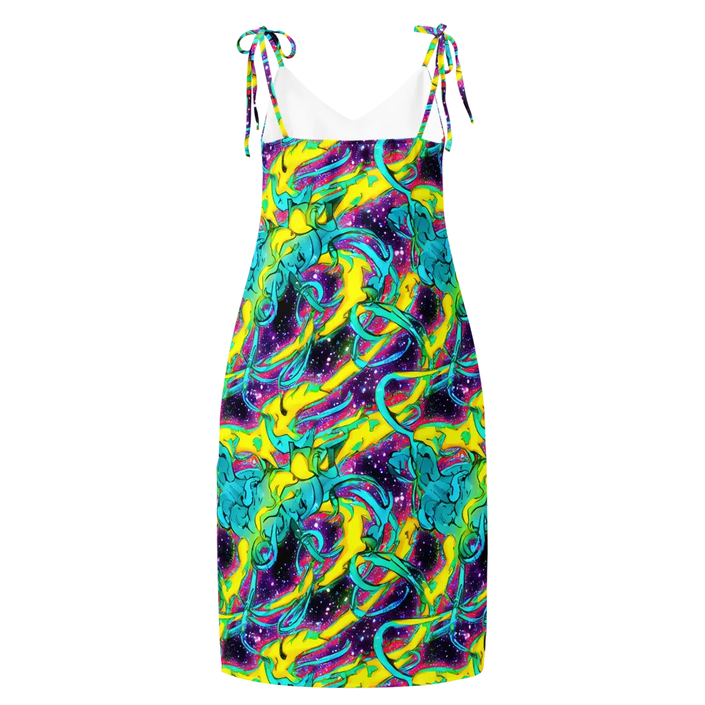 Galaxy Bloom on Slip Dress — Back