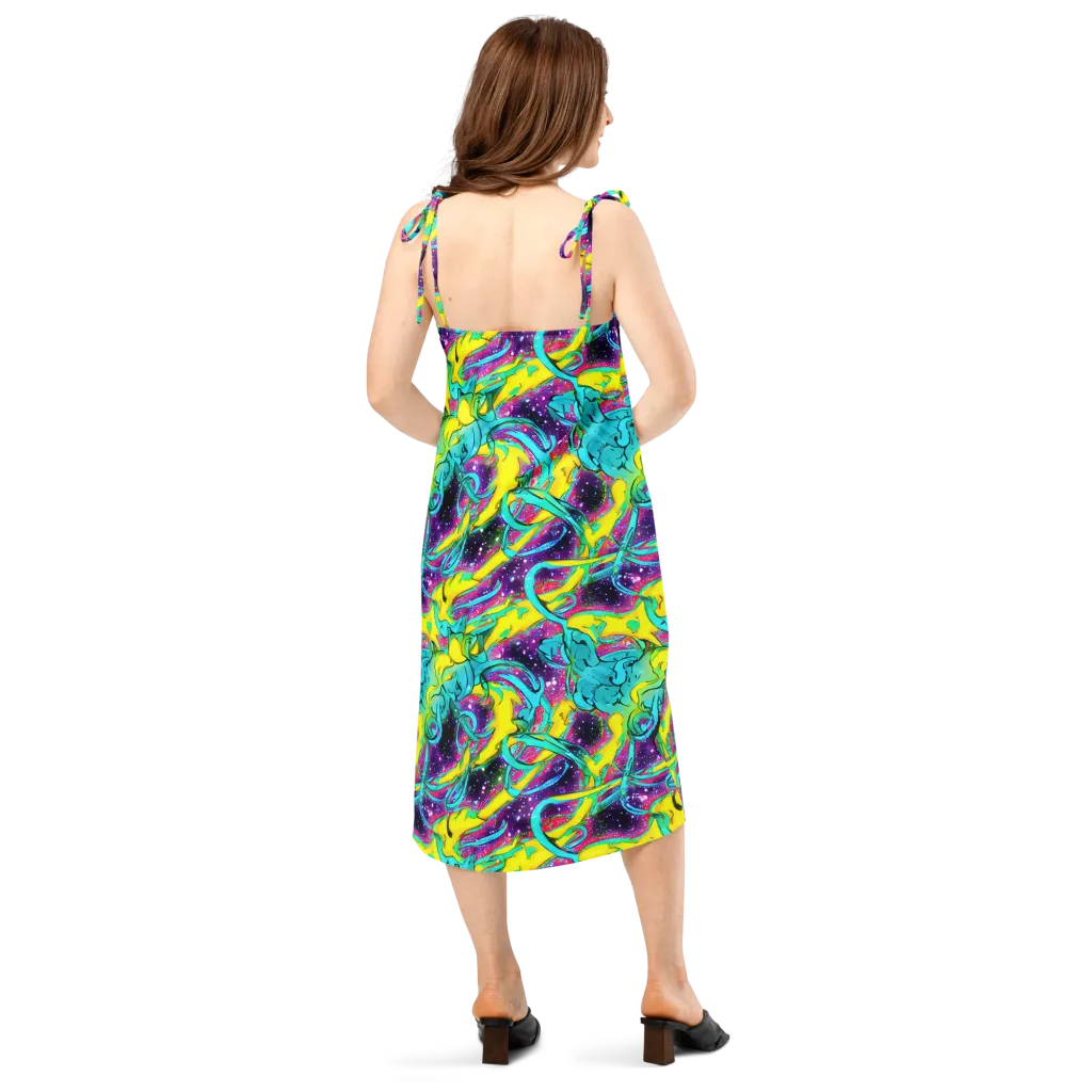 Galaxy Bloom on Slip Dress — Back