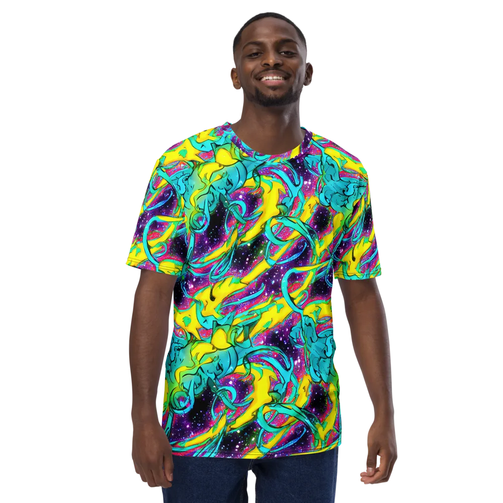 Galaxy Bloom on Men's Crew Neck T-Shirt — Front