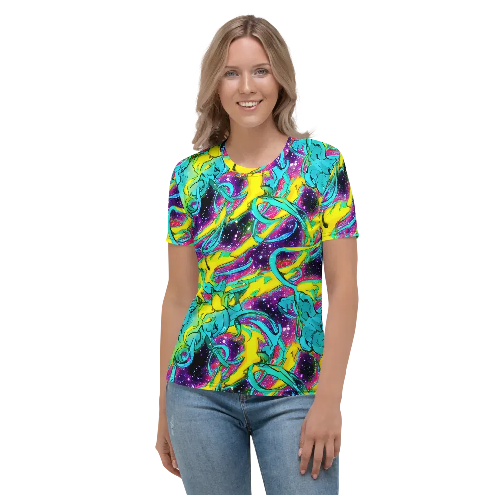 Galaxy Bloom on Women's Crew Neck T-Shirt — Front
