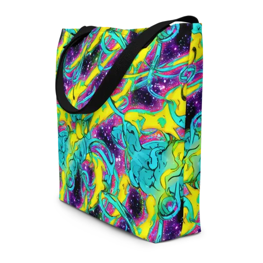 Galaxy Bloom on a Large Tote Bag W/ Pocket