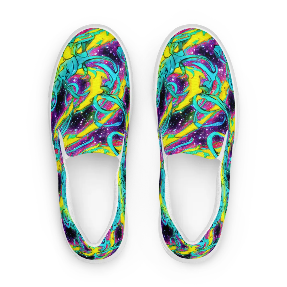 Galaxy Bloom on Women's Slip-On Canvas Shoes — Front