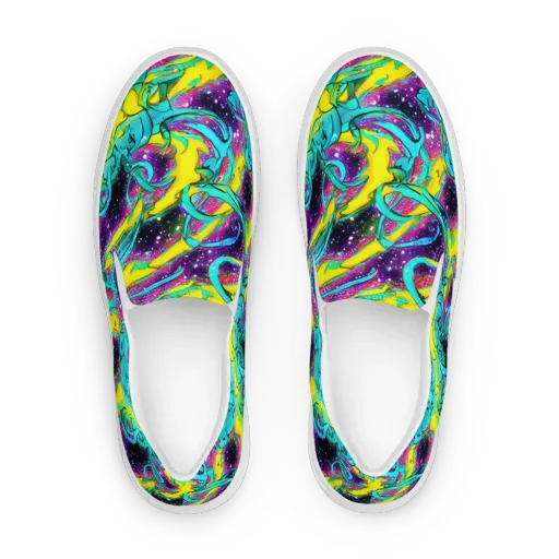Galaxy Bloom on a Women's Slip-On Canvas Shoes