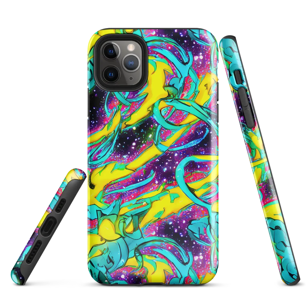 Galaxy Bloom on Tough Case for iPhone® — Front