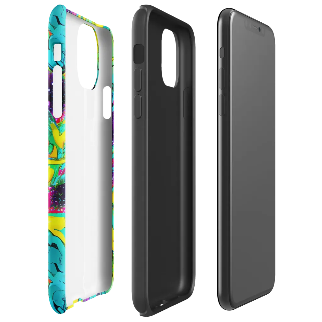 Galaxy Bloom on Tough Case for iPhone® — Right