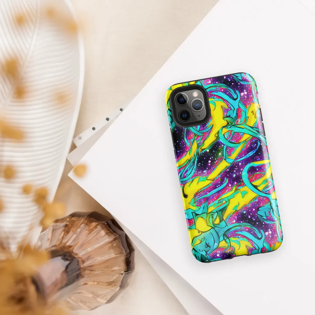 Galaxy Bloom on Tough Case for iPhone® — Front