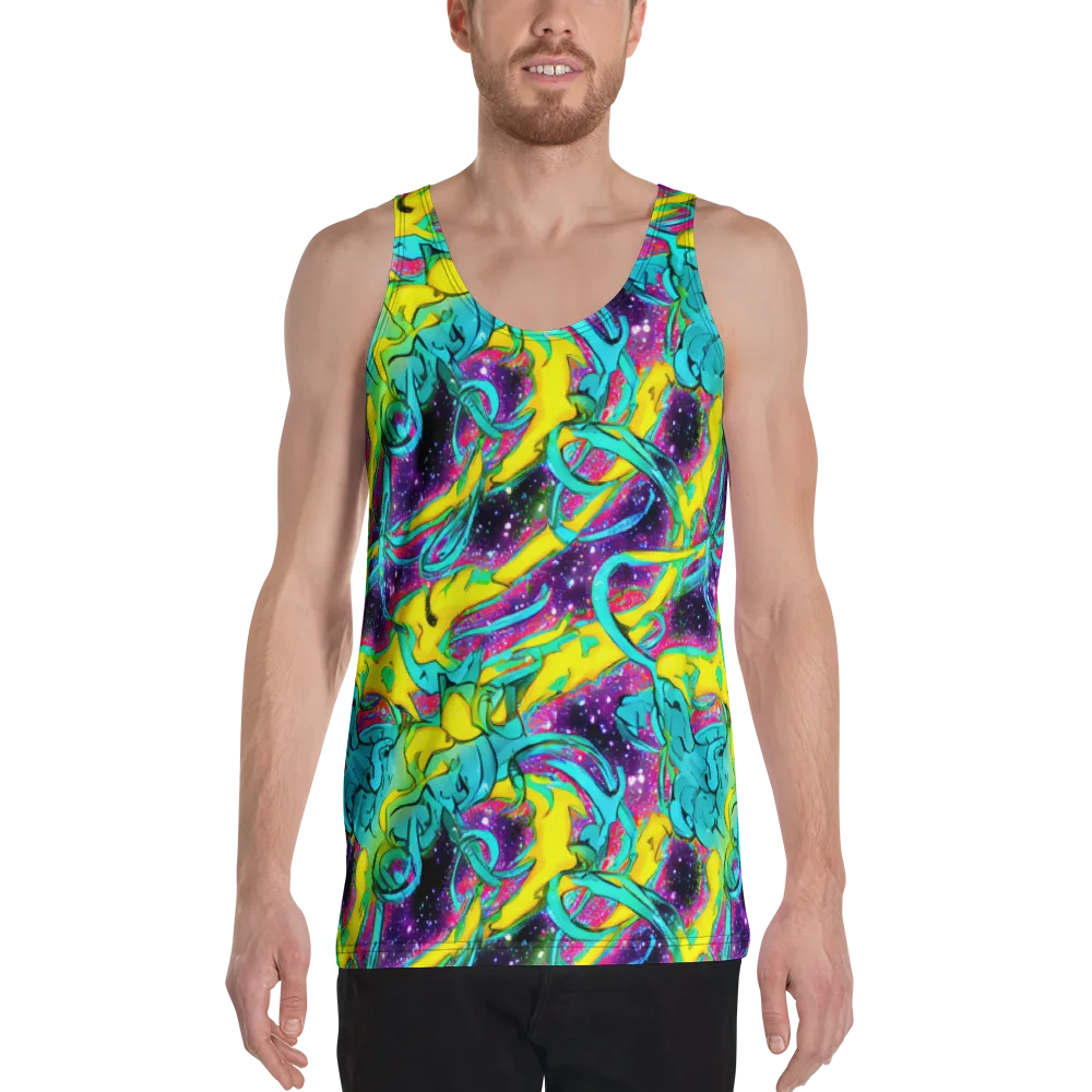 Galaxy Bloom on Men's Tank Top — Front