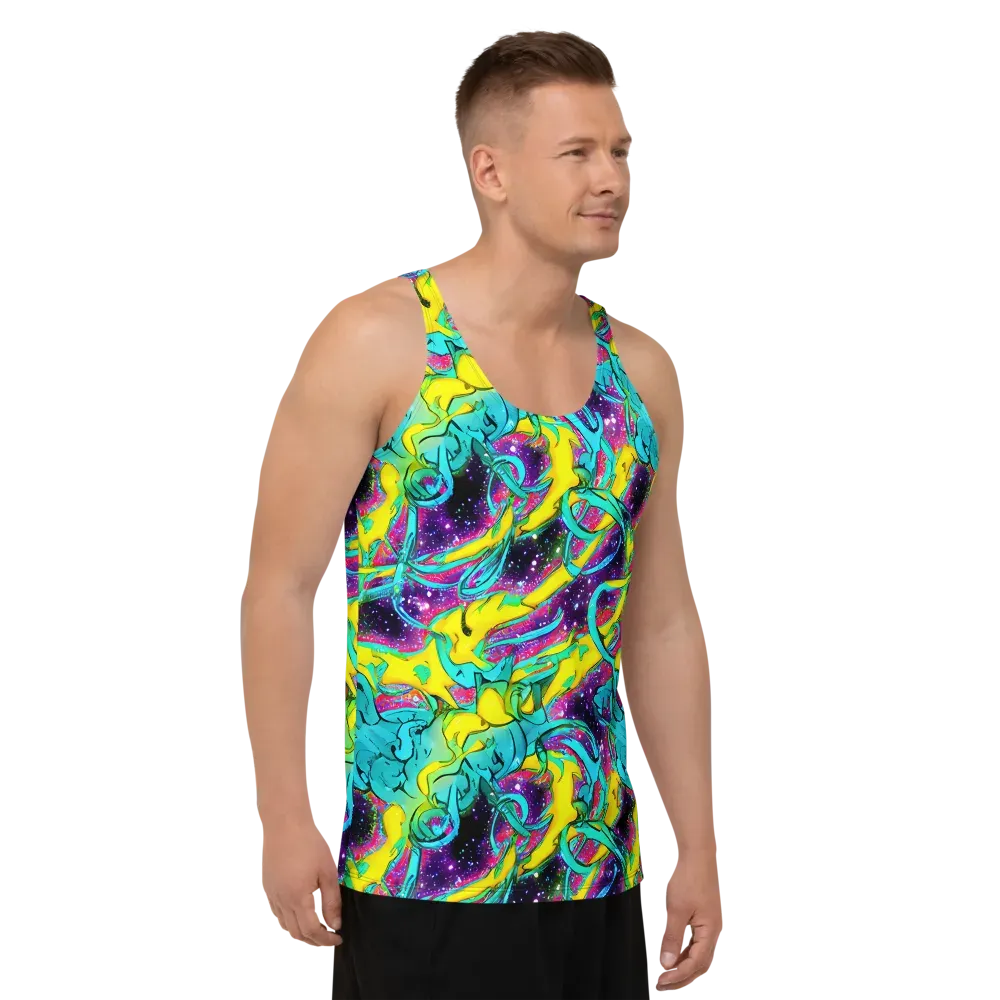 Galaxy Bloom on Men's Tank Top — Right Front