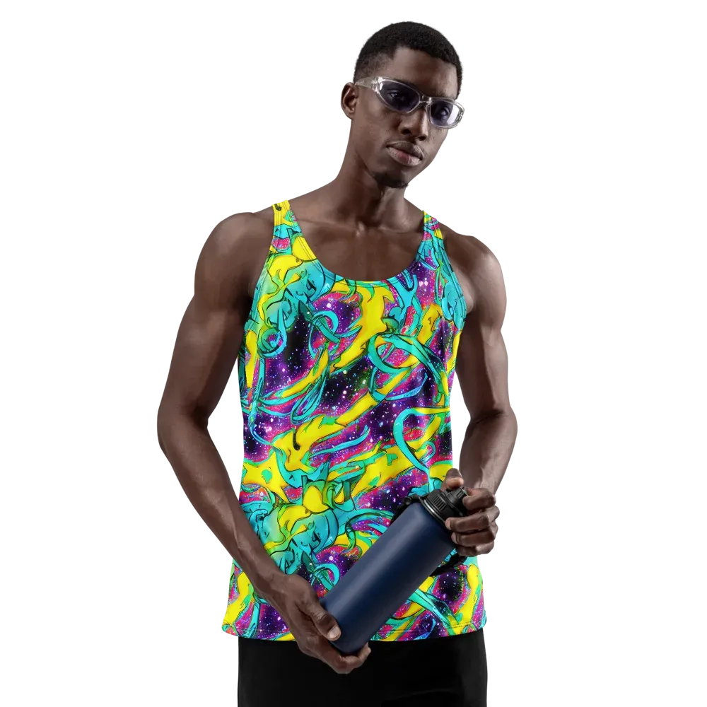 Galaxy Bloom on Men's Tank Top — Front