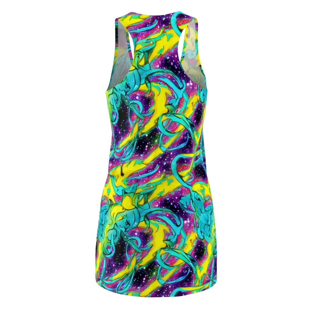 Galaxy Bloom on Racerback Dress — Back