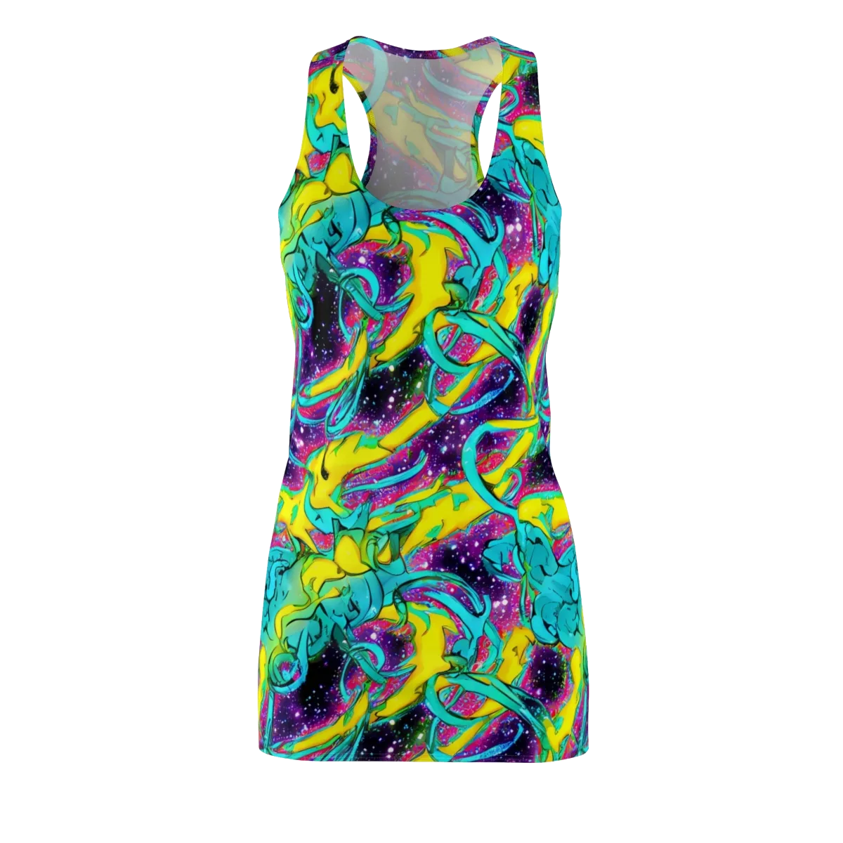 Galaxy Bloom on Racerback Dress — Front