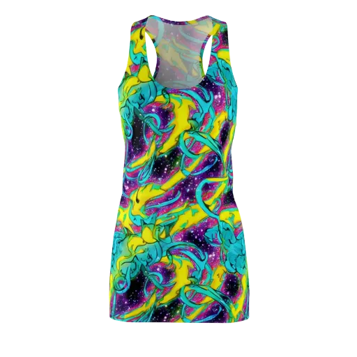 Galaxy Bloom on a Racerback Dress