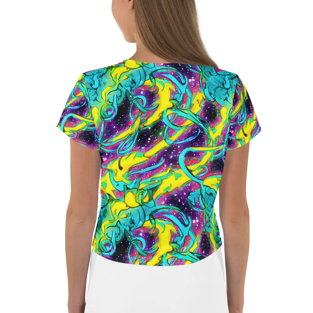 Galaxy Bloom on Crop Tee — Back