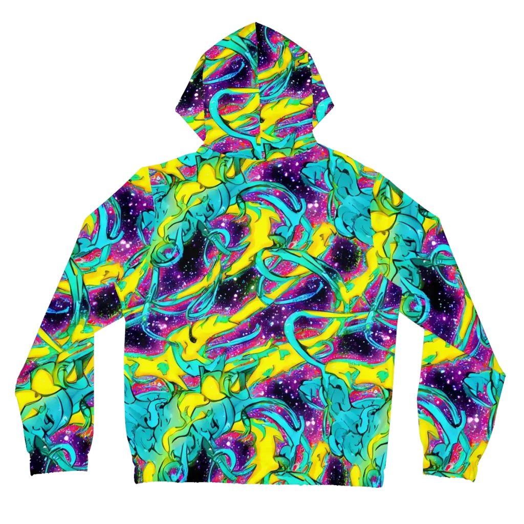 Galaxy Bloom on Women's Full-Zip Hoodie — Back