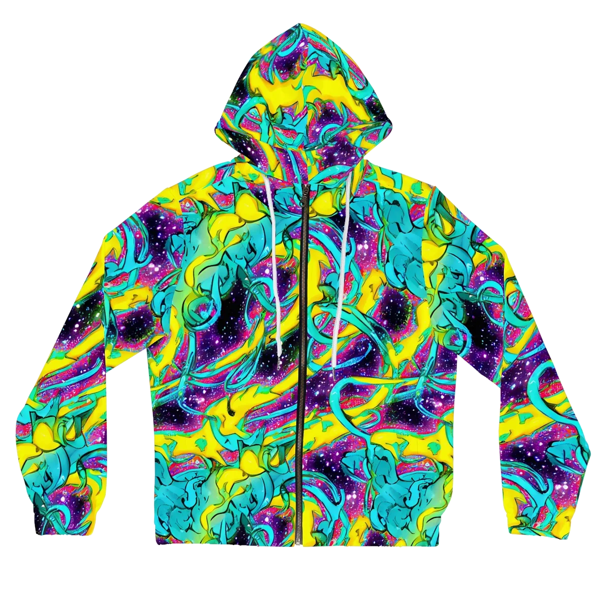 Galaxy Bloom on Women's Full-Zip Hoodie — Front