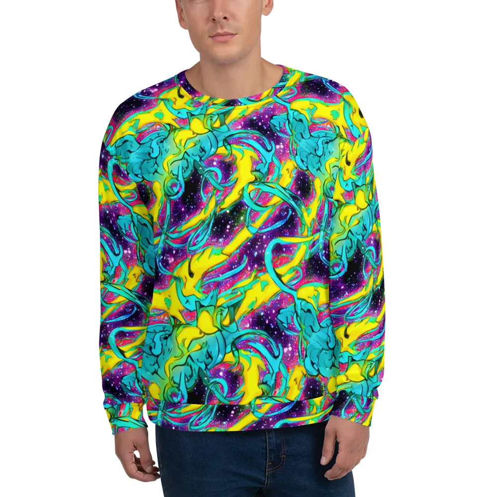 Galaxy Bloom on Sweatshirt — Front