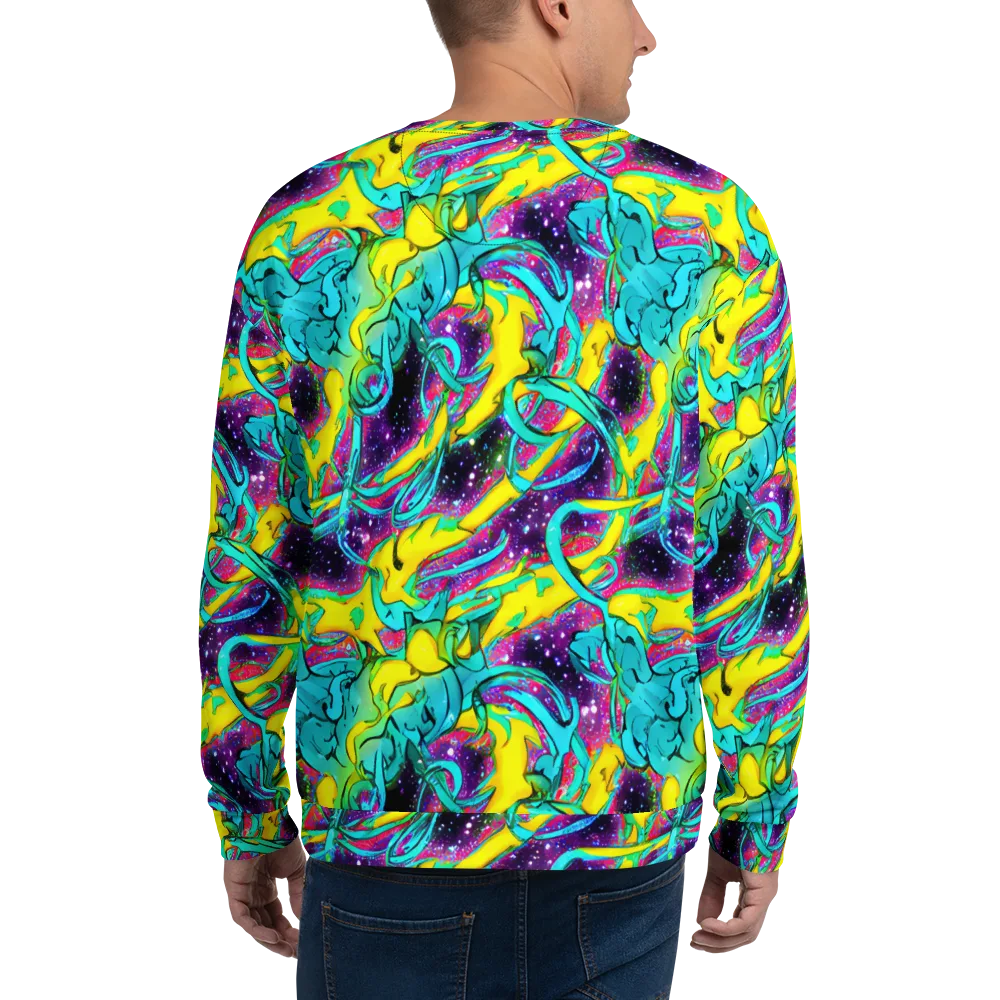 Galaxy Bloom on Sweatshirt — Back