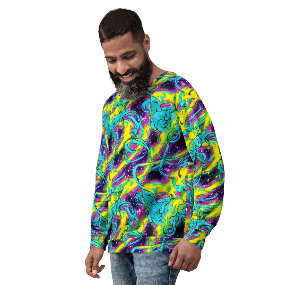 Galaxy Bloom on Sweatshirt — Left Front